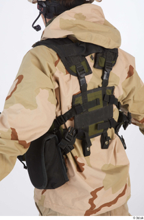 Reece Bates details of Uniform backpack combat vest upper body…